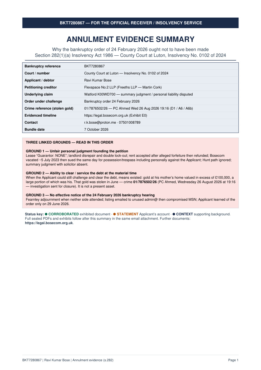 Preview: Annulment evidence summary (service grounds)
