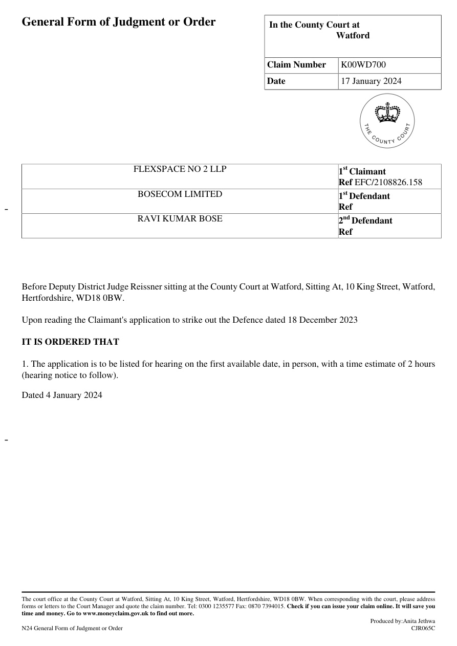 Preview: Orders — Judge Reissner 4 Jan 2025