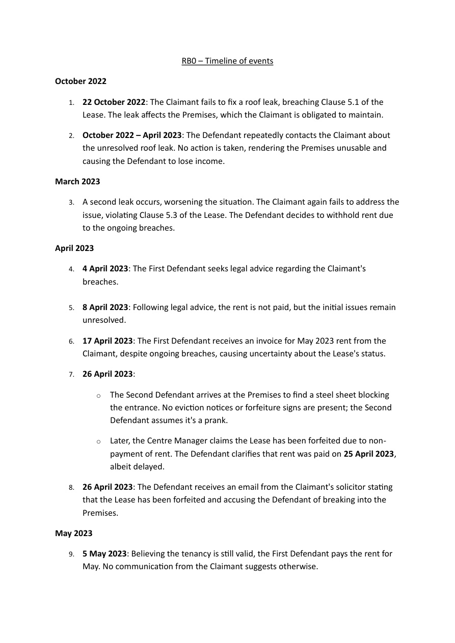 Preview: RB0 — Timeline of events